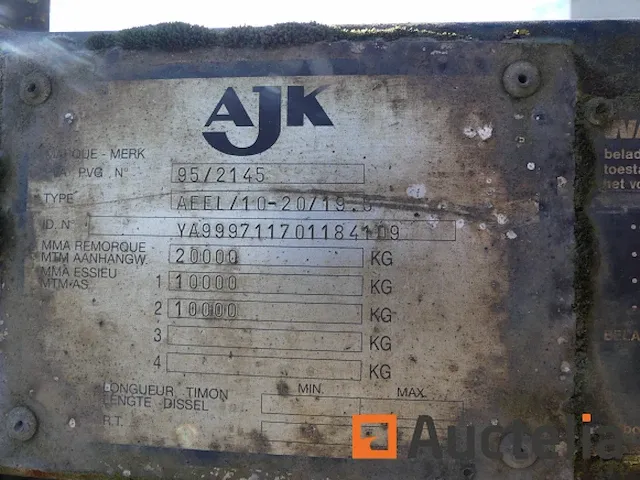 Container aanhangwagen ajk affi/10-20/19.0 (te herstellen) - afbeelding 6 van  15
