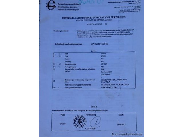 Containervrachtwagen iveco trakker ad 260t, datum 1ste inschrijving 14/10/2013, chassisnummer wjme2nps40c271248, km-stand keuring 10/24 47.853, euro eev, diesel, kenteken i+ii, gelijkvormigheidssattest - afbeelding 13 van  21