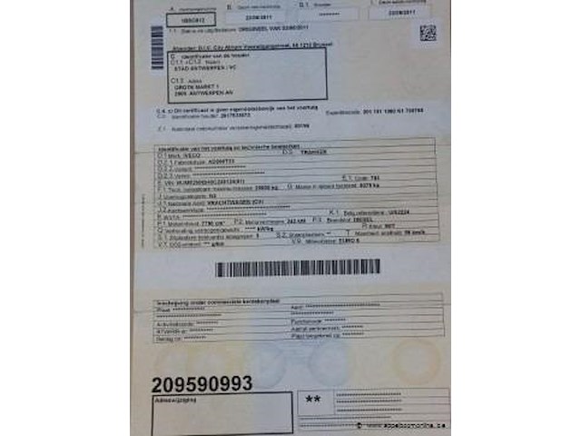 Containervrachtwagen iveco trakker ad260t/8.0, datum 1ste inschrijving 23/8/2011, chassisnummer wjme2nncs40c238124, km-stand keuring 10/24 161.910, euro 5, diesel, kenteken, gelijkvormigheidssattest - afbeelding 14 van  14