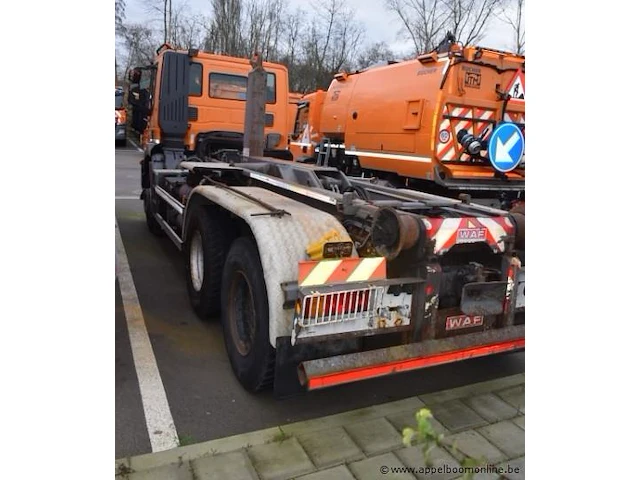 Containervrachtwagen iveco trakker,diesel,7790cm³,265kw,1e inschr 19/7/12, wjme2nps40c250600,kmstand vlg ltste keuring dd 05/9/23: 145583km, co²-uitstoot ng, euro v,kenteken,gelijkvormigheidsattest, keuring tot 05/9/24, 2sleutels - afbeelding 14 van  19
