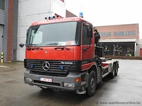 Containervrachtwagen mercedes actros 2635 6x4,diesel,11946cm³,260kw,1e inschr 03/7/03,wdb9502431k833249,45955km co²-uitstoot ng, euro3,kenteken i+ii,gelijkvormigheidsattest, keuring tot 06/8/25,1sleutel