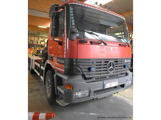 Containervrachtwagen mercedes actros 2635 6x4,diesel,11946cm³,260kw,1e inschr 14/1/03,wdb9502431k771785,55746km co²-uitstoot ng, euro3,kenteken i+ii,gelijkvormigheidsattest, keuring tot 19/2/26,2sleutels - afbeelding 1 van  18