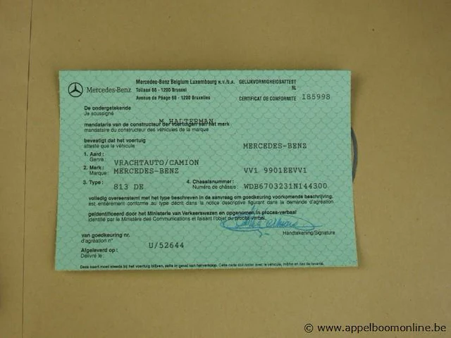 Containervrachtwagen mercedes vario, diesel,4250cm³,95kw,1e inschr 29/11/11, wdb6703231n144300, 75900km, co²-uitstoot ng, euro5,kenteken i+ii, gelijkvormigheidsattest, keuring tot 12/12/25, 2sleutels - afbeelding 14 van  22