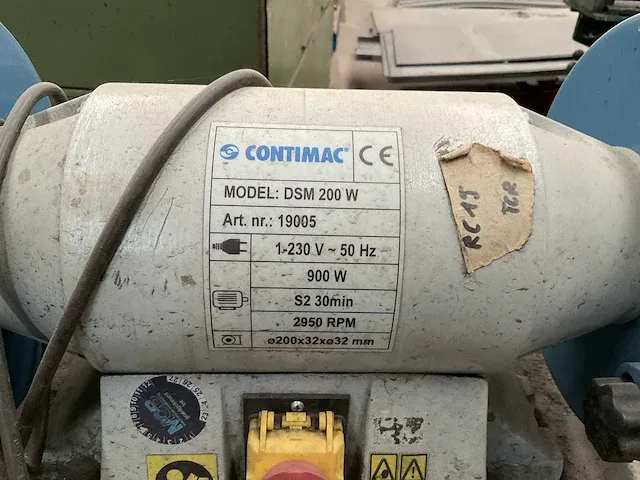 Contimac dsm 200 w werkbankslijpmachine - afbeelding 3 van  5