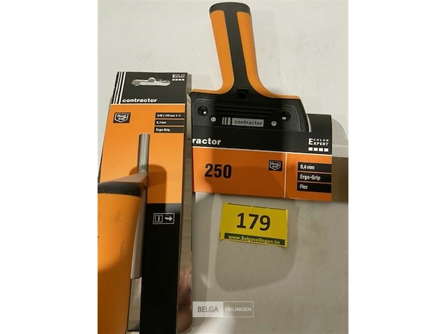 Contractor spatel 250mm + contractor spaan 240x110mm beide inox - afbeelding 3 van  3