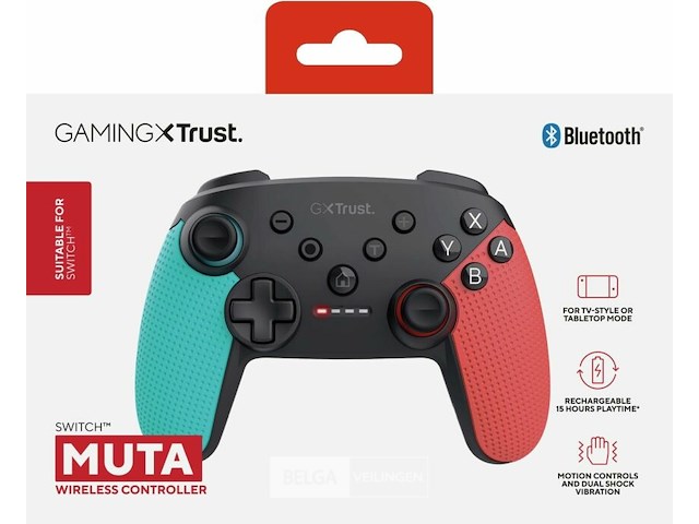Controller rood/blauw nintendo - afbeelding 1 van  2