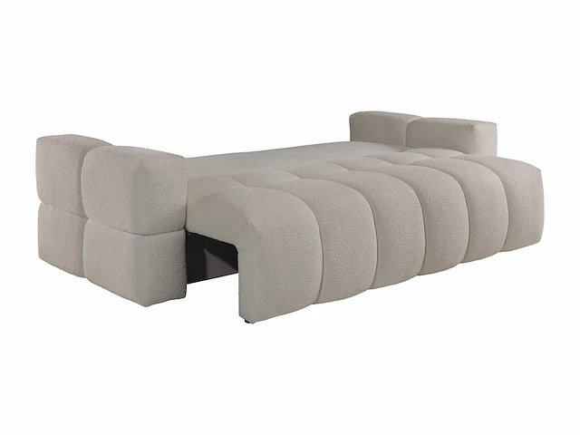 Converteerbare 3-zitsbank in beige badstof - afbeelding 3 van  7