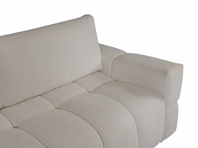 Converteerbare 3-zitsbank in beige badstof - afbeelding 5 van  7