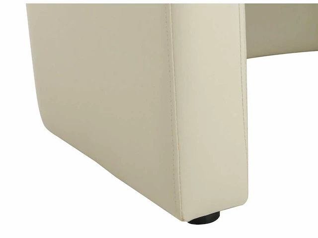 Converteerbare fauteuil en poef in beige imitatie - afbeelding 6 van  7
