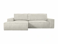 Converteerbare linker hoekbank - beige corduroy - afbeelding 2 van  7