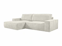 Converteerbare linker hoekbank - beige corduroy - afbeelding 3 van  7