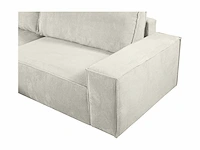 Converteerbare linker hoekbank - beige corduroy - afbeelding 6 van  7
