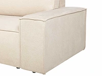Converteerbare linker hoekbank - beige structuurstof - afbeelding 7 van  8