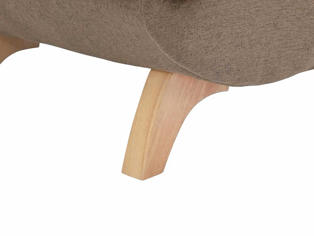 Converteerbare rechte chaise longue in bruine stof met opbergdoos - afbeelding 8 van  9