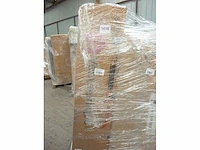 Converteerbare rechte chaise longue in bruine stof met opbergdoos - afbeelding 9 van  9