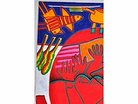 Corneille - femme rouge et l’oiseau - litho - afbeelding 9 van  11