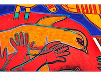 Corneille - femme rouge et l’oiseau - litho - afbeelding 10 van  11