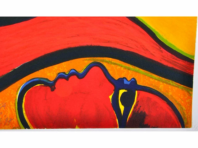 Corneille - lenchantement du soleil serpent - litho - 100x78 cm - afbeelding 6 van  11