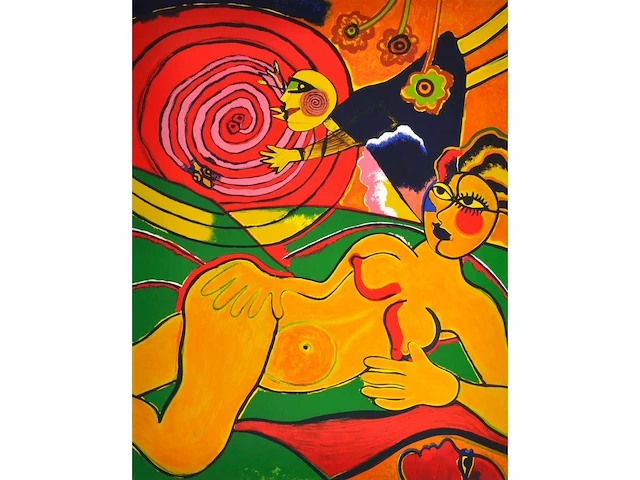 Corneille - lenchantement du soleil serpent - litho - afbeelding 1 van  11