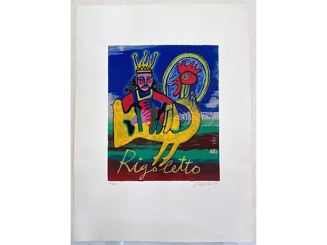 Corneille (1922 – 2010) - rigoletto - zeefdruk - afbeelding 2 van  6