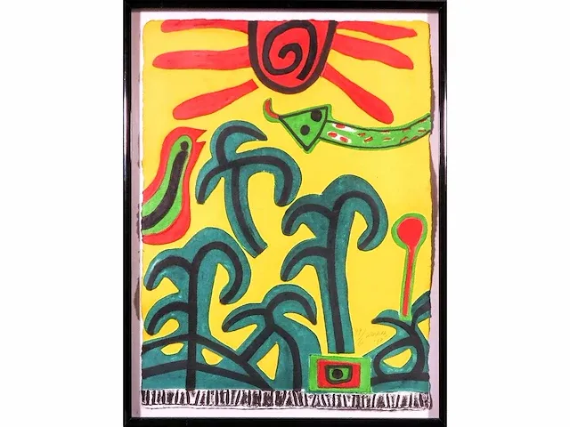 Corneille (luik, 1922 - 2010) - zeldzame aquagravure - afbeelding 1 van  3
