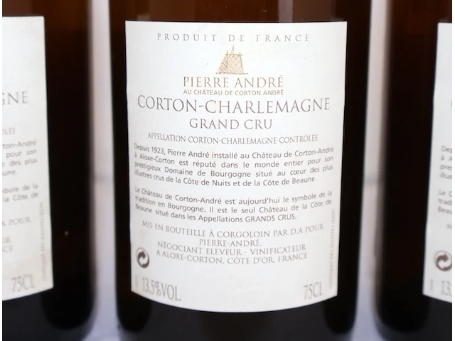 Corton charlemagne grand cru pierre andré 2004 (x3) - afbeelding 5 van  5