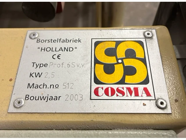 Cosma prof.6s borstelmachine - afbeelding 7 van  7