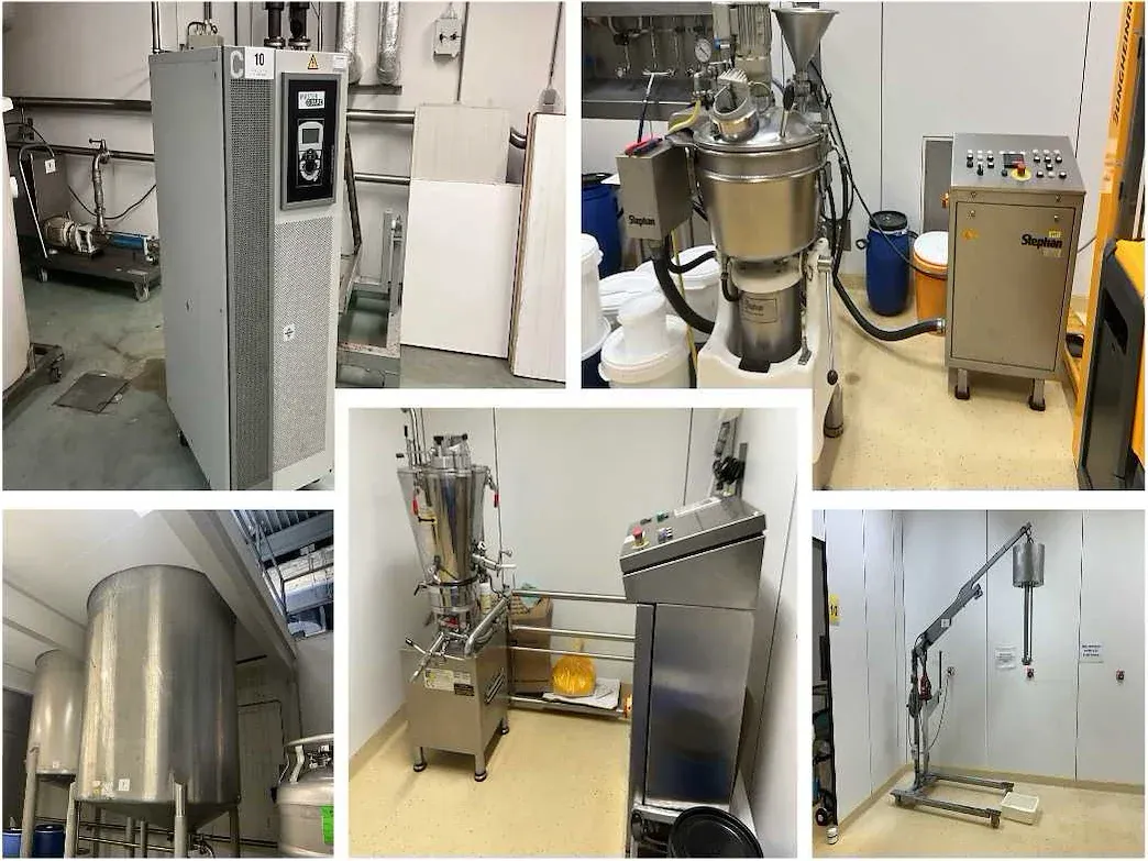 Cosmeticaproductiemachines & magazijninrichting