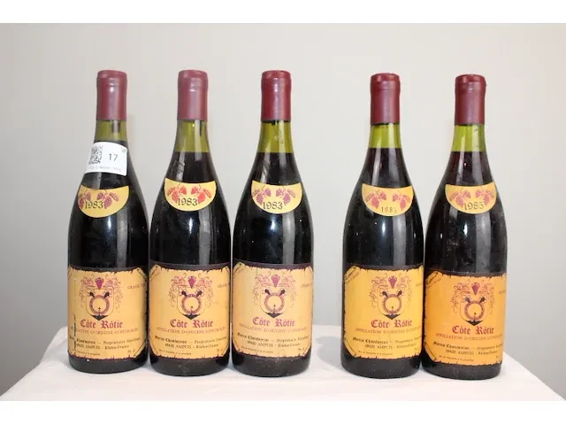 Cote rotie 1983 (x3) 1985 (x2) - afbeelding 1 van  5