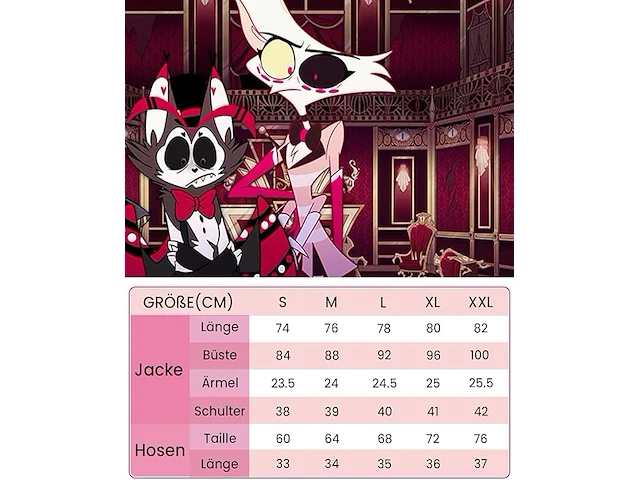 Cr rolecos hazbin hotel alastor cosplay kostuum (medium) - afbeelding 4 van  4