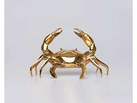 Crabe on bronze gepolijst - 24x14x12 cm - limited edition - certificaat - afbeelding 2 van  5