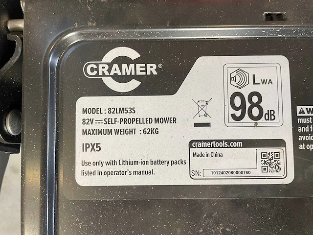 Cramer - lm53s - grasmaaier - afbeelding 2 van  4