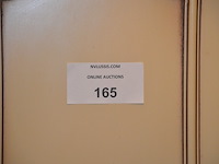 Craquelé slaapkamerkast met 6 deuren, carquelé commode met marmeren blad en 4 lades, craqluelé nachtkastje met marmeren blad en 2 lades - afbeelding 5 van  19