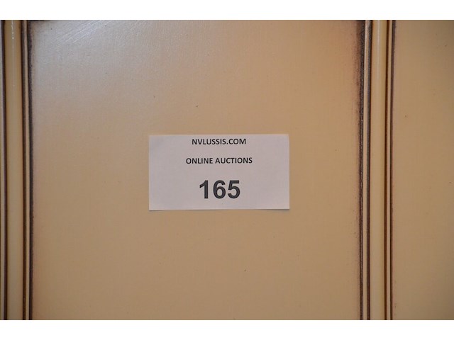 Craquelé slaapkamerkast met 6 deuren, carquelé commode met marmeren blad en 4 lades, craqluelé nachtkastje met marmeren blad en 2 lades - afbeelding 5 van  19