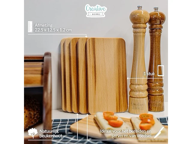 Creative home 10 x houten snijplank - afbeelding 4 van  4