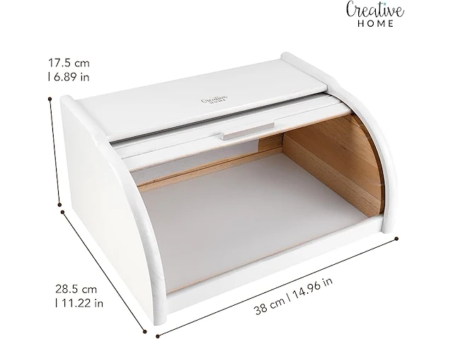 Creative home houten broodtrommel - afbeelding 2 van  3