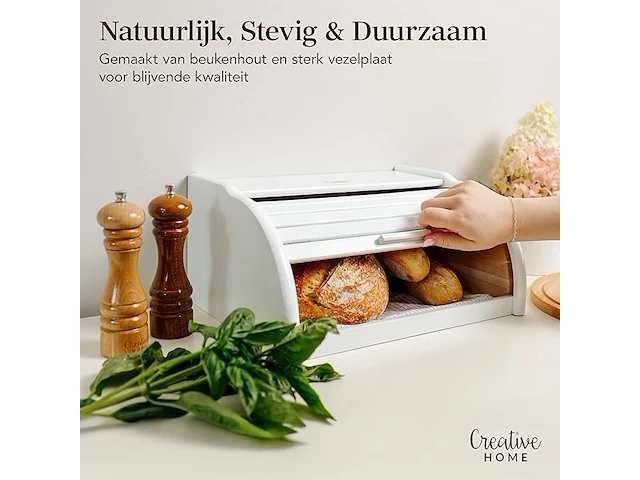 Creative home houten broodtrommel - afbeelding 3 van  3