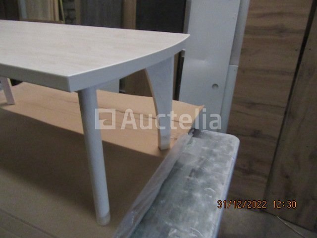 Crème massief houten salontafel - afbeelding 2 van  5