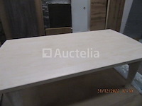 Crème massief houten salontafel - afbeelding 3 van  5