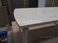 Crème massief houten salontafel - afbeelding 5 van  5