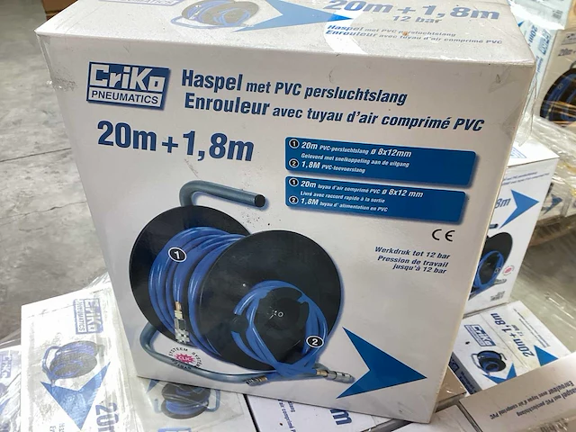 Criko luchtslang haspel 20 meter 12 bar (12x) - afbeelding 2 van  5