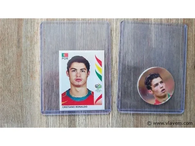 Cristiano ronaldo sticker galp & panini euro 2004,2 stuks - afbeelding 1 van  6
