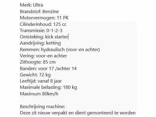 Crosmotor 125cc benzine rood - afbeelding 3 van  11