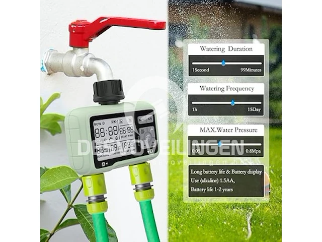 Crosofmi watertimer 2 uitgangen tuinwatertimer - afbeelding 3 van  5