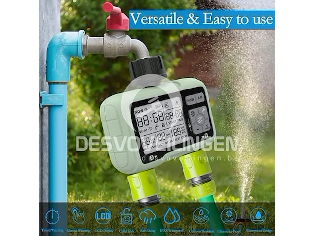 Crosofmi watertimer 2 uitgangen tuinwatertimer - afbeelding 5 van  5