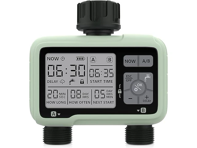 Crosofmi watertimer 2 uitgangen tuinwatertimer - afbeelding 1 van  4