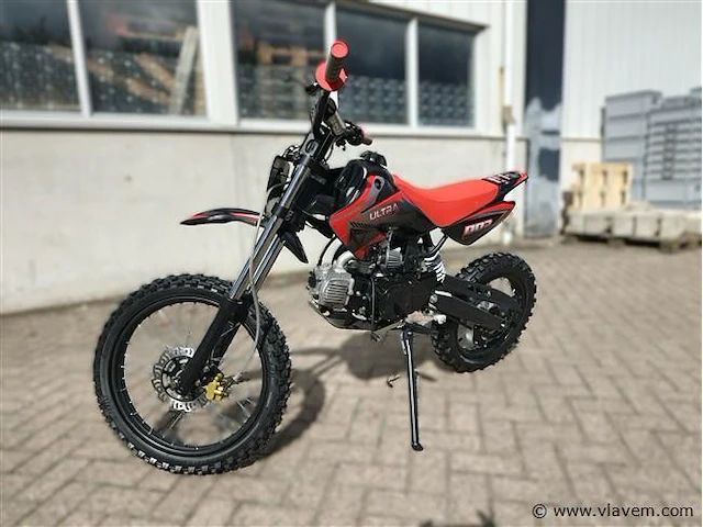 Crossmotor 110cc benzine rood - afbeelding 1 van  22