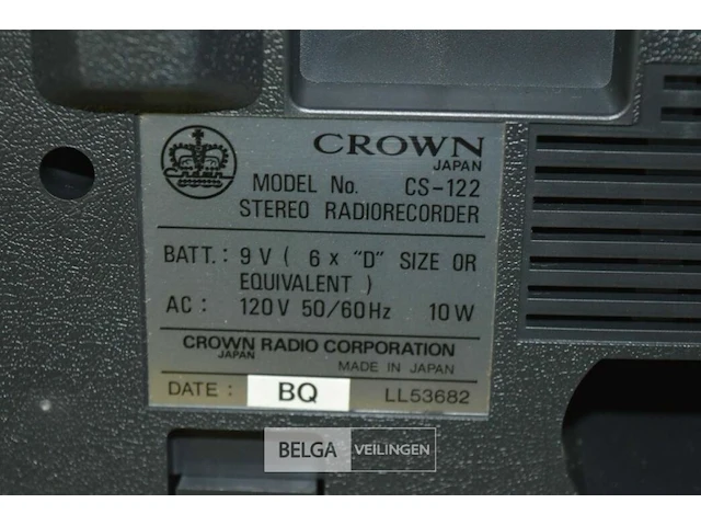 Crown retro stereo radiorecorder lgs 122 - afbeelding 4 van  5