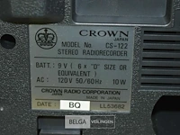 Crown retro stereo radiorecorder lgs 122 - afbeelding 4 van  5