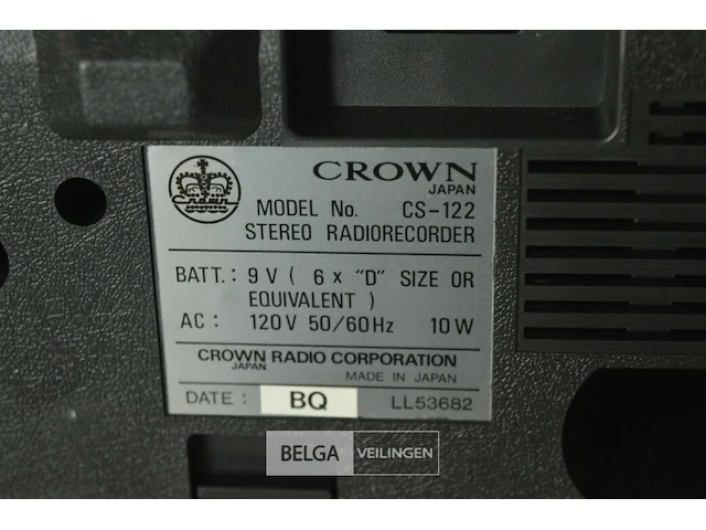 Crown retro stereo radiorecorder lgs 122 - afbeelding 4 van  4